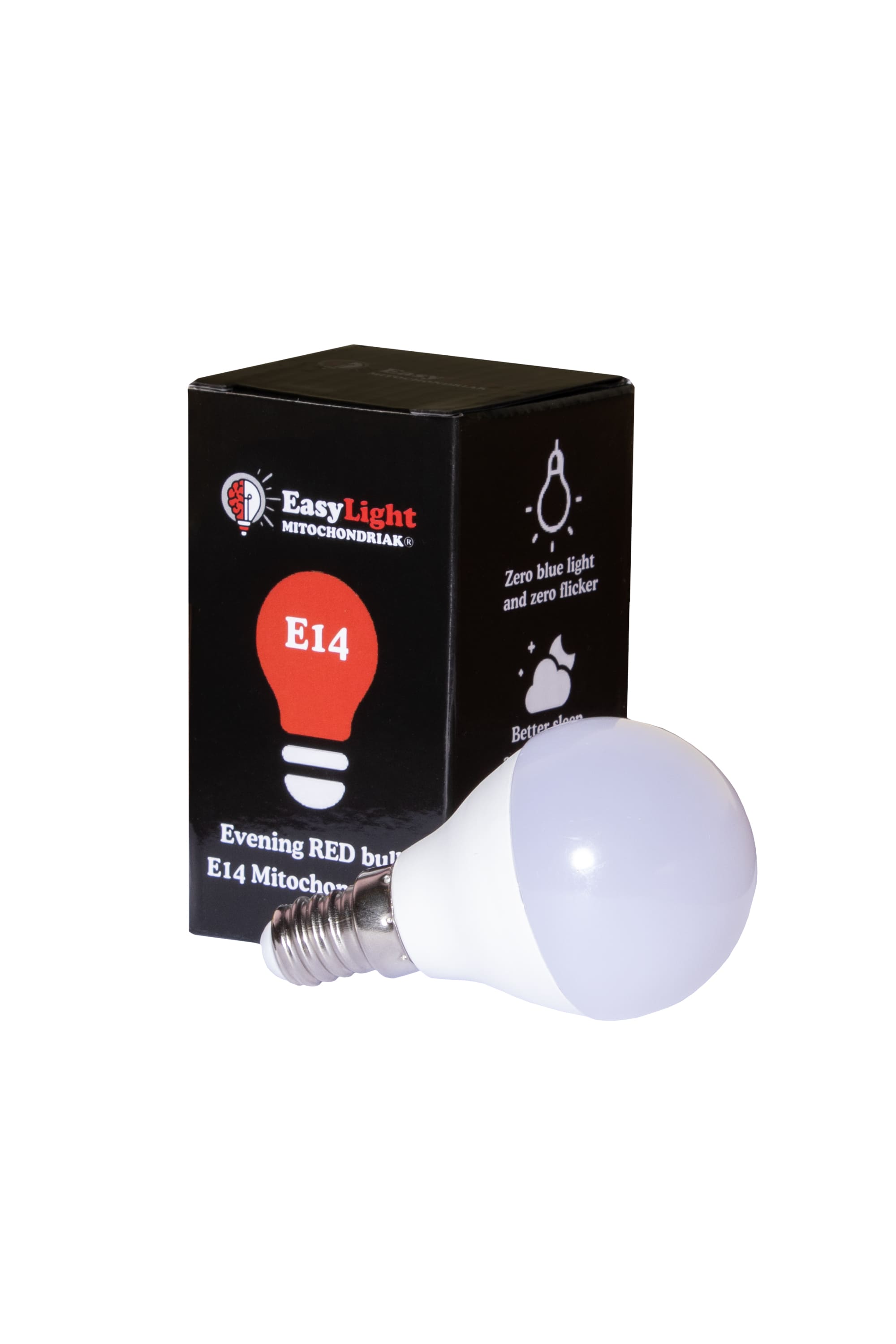 Balení - červená žárovka Mitochondriak E14